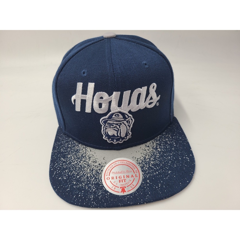 Georgetown University Hoyas Spray Paint Mitchell & Ness Snapback Hat Cap NCAA